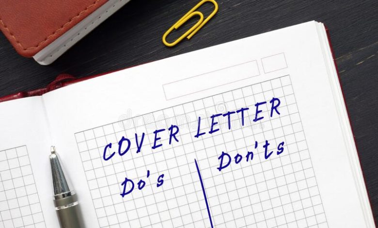 Picture of Cover letter do's and dont's