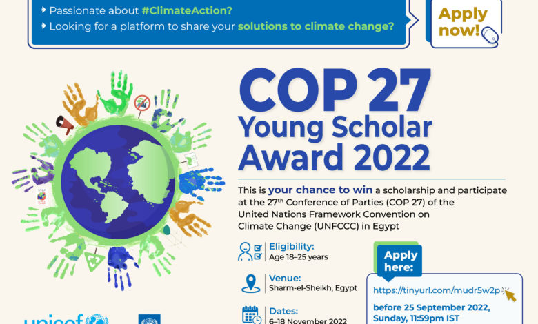 COP 27 Young Scholar Award