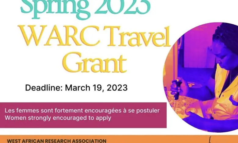 West African Research Center Travel Grant Program ($1,500 grant and stipend)