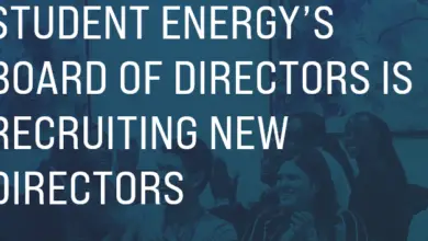 Student Energy’s Board of Directors is recruiting new Directors: APPLY NOW!