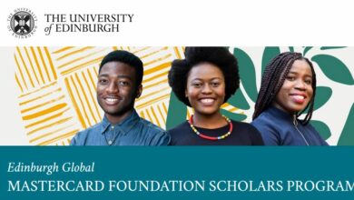 Applications are open for the Mastercard Foundation Online postgraduate scholarships at the University of Edinburgh!