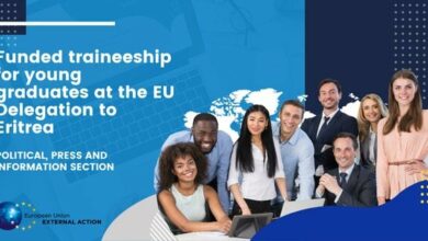 EU Funded traineeship for young graduates at the EU Delegation to Eritrea