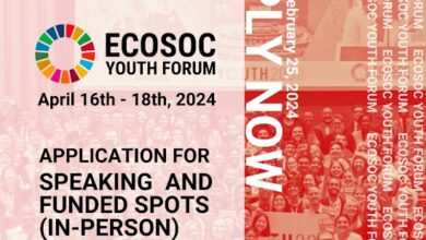 ECOSOC Youth Forum Application for Speaking and Funded spots to UN Headquarters, New York. APPLY NOW!