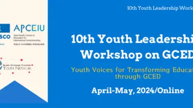 UNESCO/APCEIU Call for Application:10th Youth Leadership Workshop on Global Citizen Education (GCED)