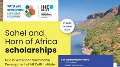 IHE Delft Water and Development Partnership Programme Scholarships to study MSc in Water and Sustainable Development!