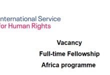 ISHR Fellowship- Africa Programme: APPLY NOW!