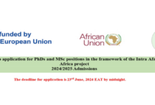 Intra Africa INTERACT-Africa Project Call for Scholarship Application for PhD and MSc positions for 2024/25 Admissions!